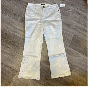 KUT from the Kloth High Rise Kelsey Fab Ab Ankle Flare Silver Jeans Size‎ 14 NWT